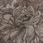 Шерстяная портьерная ткань «Botanical Cacao» — натуральная шерсть с крупным растительным узором в тёплых тонах