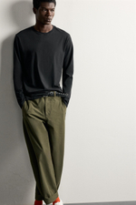 БАЗОВАЯ ФУТБОЛКА СЛИМ-ФИТ С ДЛИННЫМИ РУКАВАМИ — ZARA