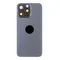 Задняя крышка для iPhone 15 Pro Max (синий) в сборе со стеклом камеры с кольцом MagSafe