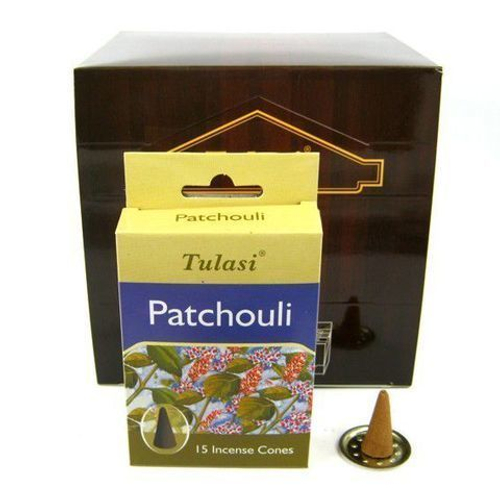 Tulasi Patchouli Благовоние-конус Пачули, 15 шт