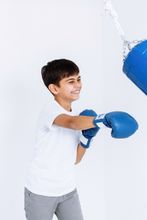Перчатки боксерские для детей 10-12 лет (8 унции) (темно-синий)