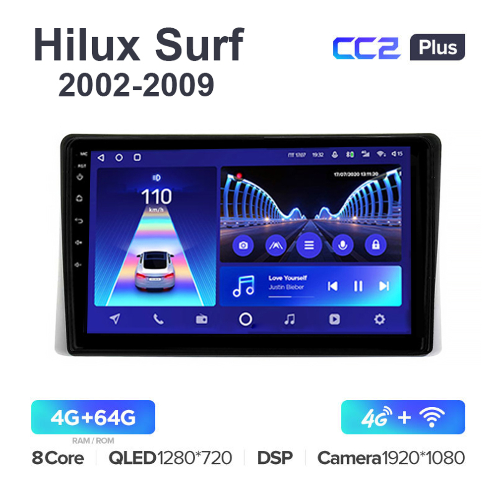 Teyes CC2 Plus 9"для Toyota Hilux Surf 2002-2009