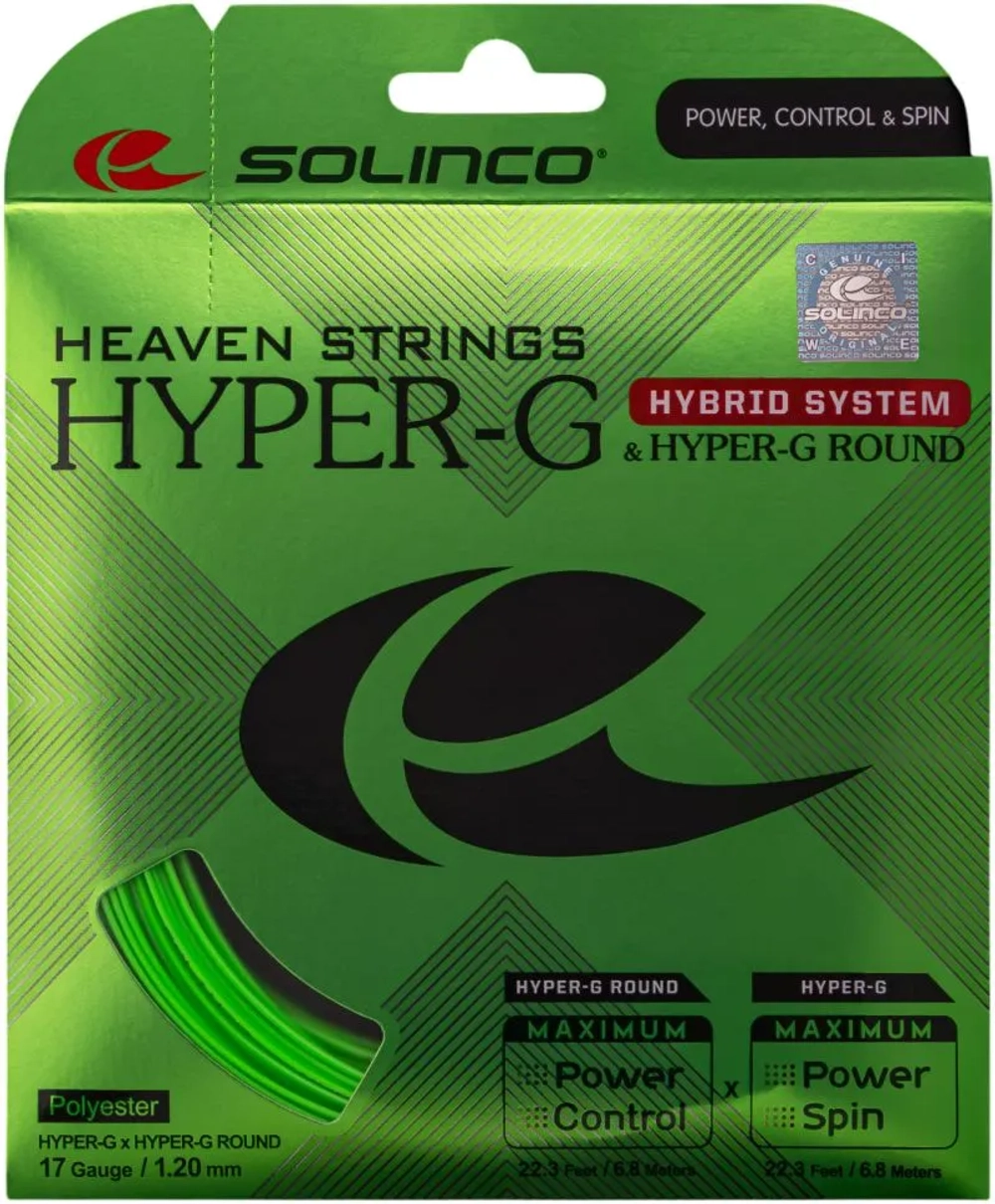 Струны теннисные Solinco Hybrid System Hyper-G & Hyper-G Round (12m)