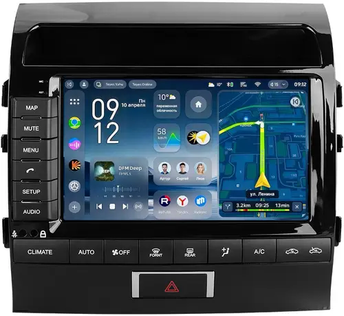 Магнитола для Toyota Land Cruiser 200 2012-2015 (климат на ШГУ) - Teyes CC4-PRO монитор 9.5" 2K QLED на Android 13, Быстрейшая, Snapdragon 778G, ИИ, CarPlay, DSP, 4G SIM-слот