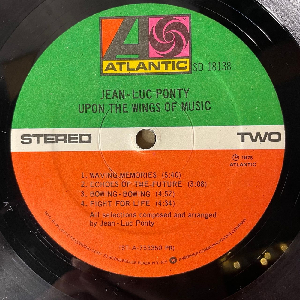 Винтажная виниловая пластинка LP Jean Luc Ponty, Upon The Wings Of Music (США 1975)