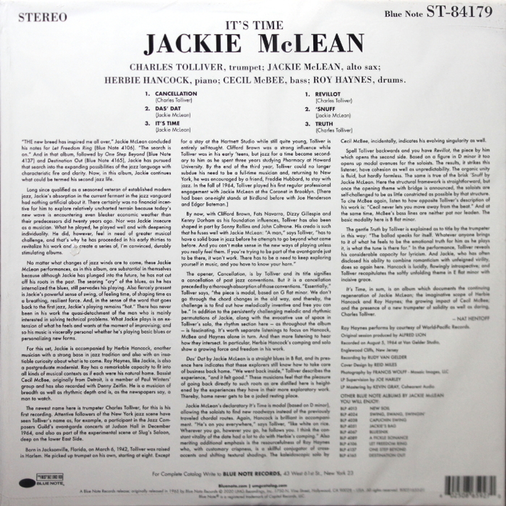 Jackie McLean / It's Time! (LP)