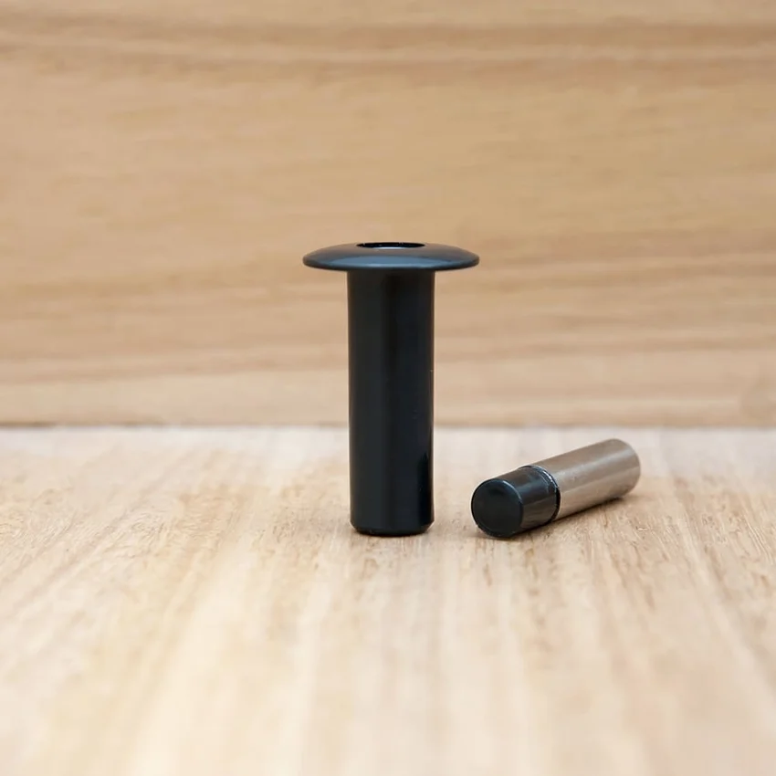 Фото чёрного магнитного скрытого стопера Fantom Hardware