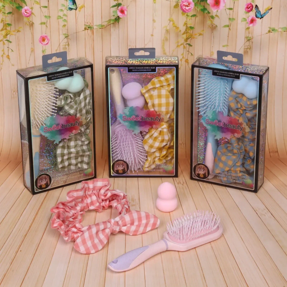 Набор косметический с повязкой и спонжем»Beauty Home», цвет микс, 13,5*25*4см
