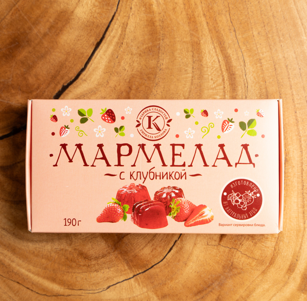 Мармелад с клубникой 190г