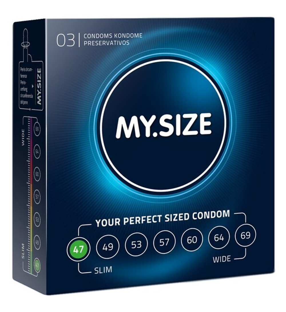 Презервативы My.Size 47 №3 (Цвет: прозрачный)