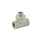 Тройник PP-R комбинированный серый Дн 32х3/4" НР VALFEX 10128132Г