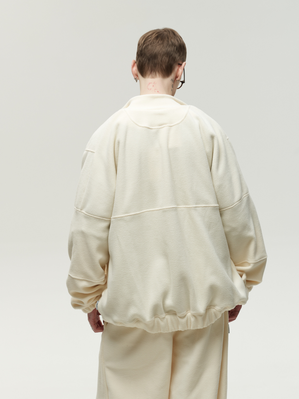Zip-Up Sweatshirt Cream