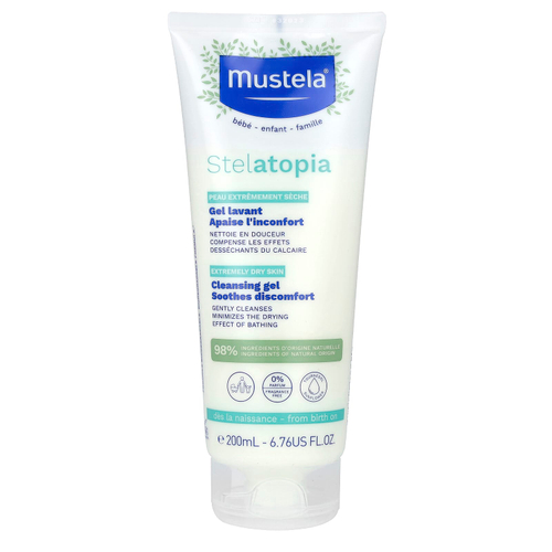 Mustela, Stelatopia, очищающий гель, без отдушки, 200 мл (6,76 жидк. унции)