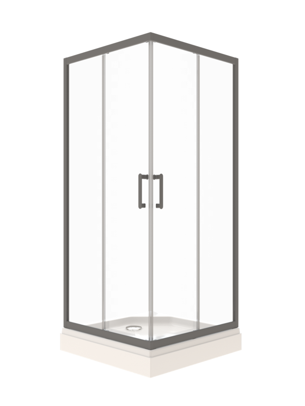 Душевое ограждение Triton Фикс-Графит 80х80