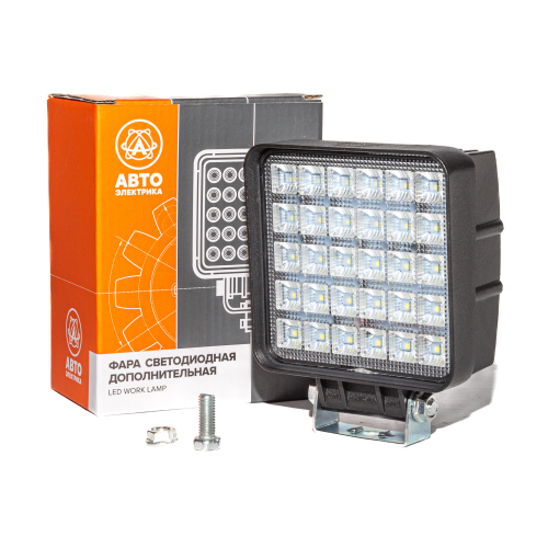 AE90S-30LED-65PC Фара светодиодная дополнительная, квадратная 110*65*140, рассеянный свет, 30 диодов, крепление по центру, 90 Вт, 10-30 В