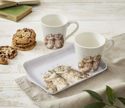 Royal Worcester Набор чашек Wrendale Designs 2 шт. по 180 мл с подносом с совами X0011658893