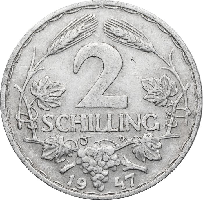 2 шиллинга 1947 Австрия