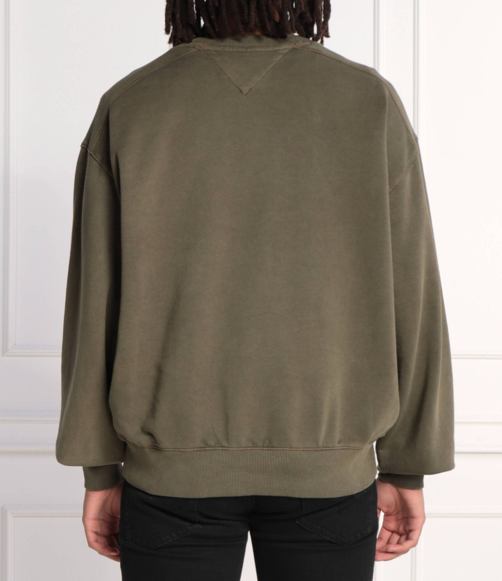 Худи TJM BOXY LUXE VARSITY CREW Tommy Jeans - зеленый(DM0DM17798)