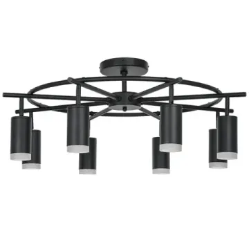 Люстра потолочная 8*GU10 LR7183780 черный Rullo Lightstar