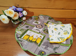 Полотенце кухонное, круглое, 2 шт, вафельное полотно