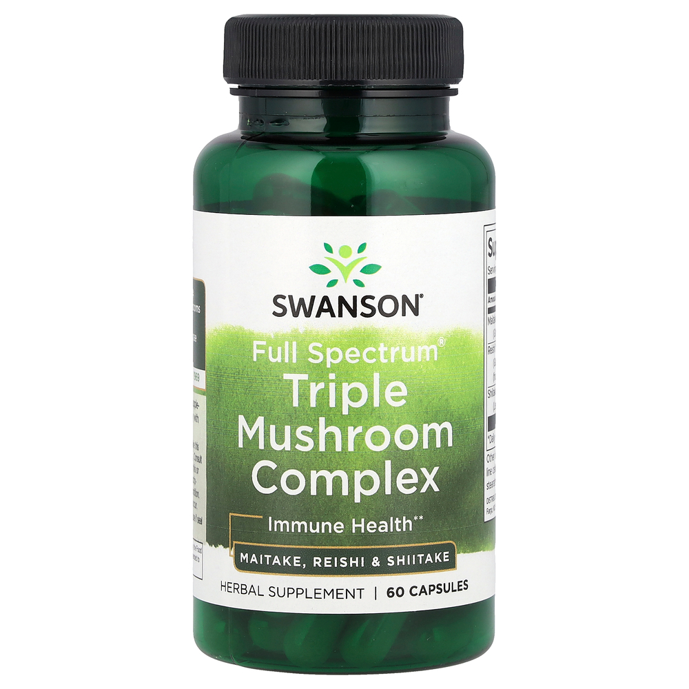 Swanson Vitamins, Full Spectrum® комплекс из трех грибов, 60 капсул