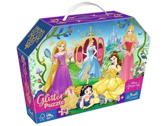Puzzle "70 glitter in a box" - Happy Princesses / Disney Princess