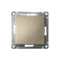 Переключатель проходной одноклавишный Systeme Electric AtlasDesign Шампань, самозажимные клеммы ATN000561S