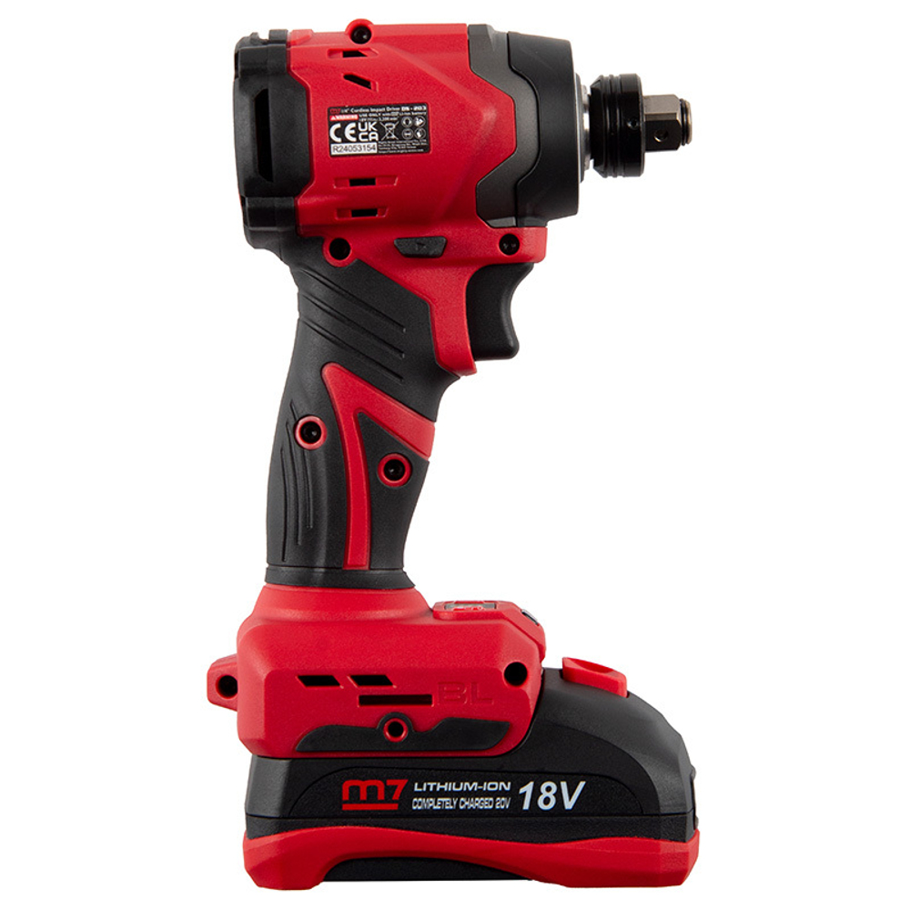 MIGHTY SEVEN (DS-203SP) Аккумуляторный шуруповерт, ударный, 18 В, 4 предмета, кейс, в комплекте набор бит