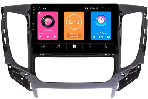 Магнитола для Mitsubishi L200 2015-2019 (климат), Pajero Sport 3 2016-2023 (МКПП), FIAT Fullback - GT9-637 на Android 10