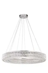 Люстра подвесная светодиодная NewRgy 2786R/112W CHROME+CLEAR, 112 Вт, хромированная и прозрачная