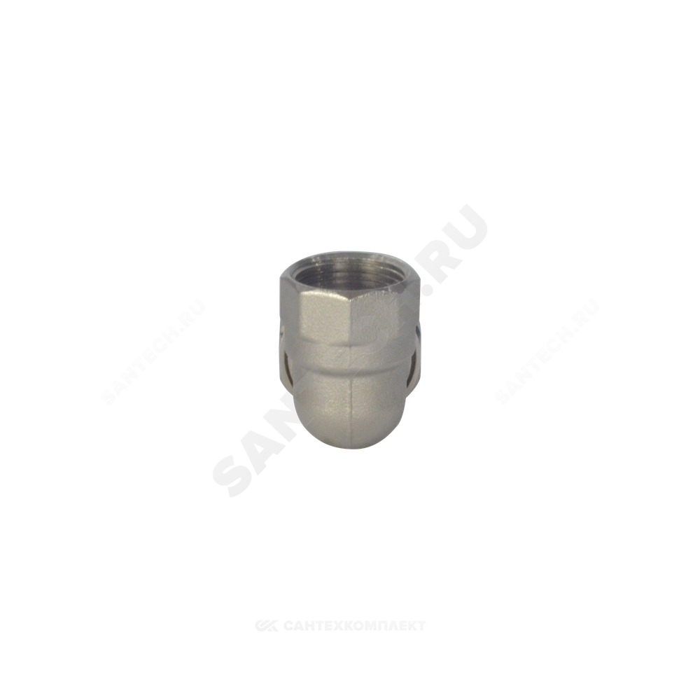 Соединитель латунь никель американка Ду 40 (1 1/2") угловой ВР/НР RTP (РосТурПласт) 31616