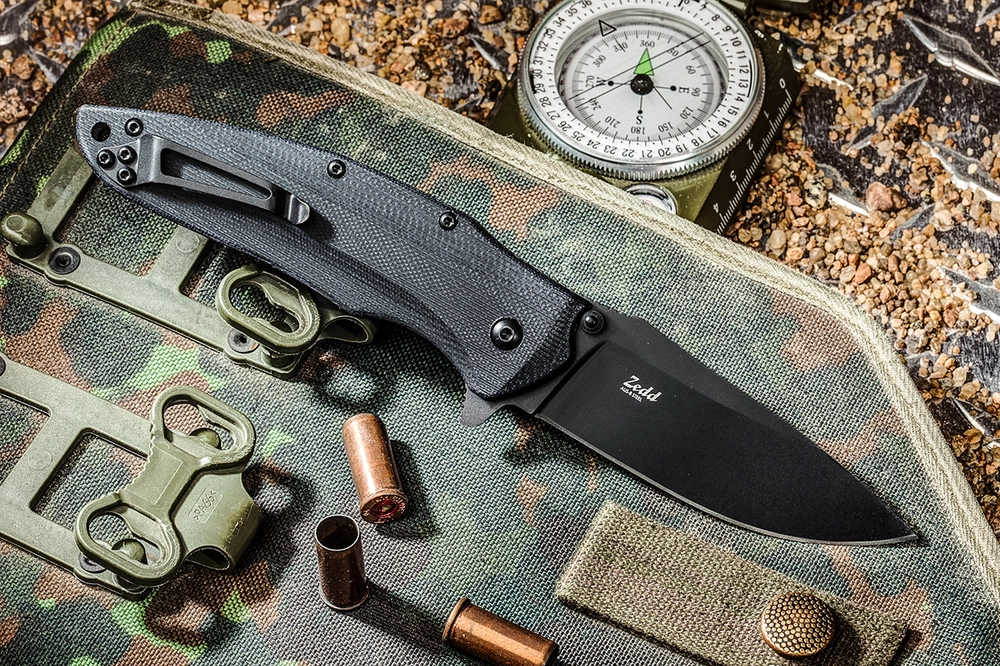 Складной нож Zedd AUS-8 Black Titanium - изображение 3