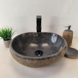Раковина из речного камня RS-66024 43х35х15 из натурального камня
