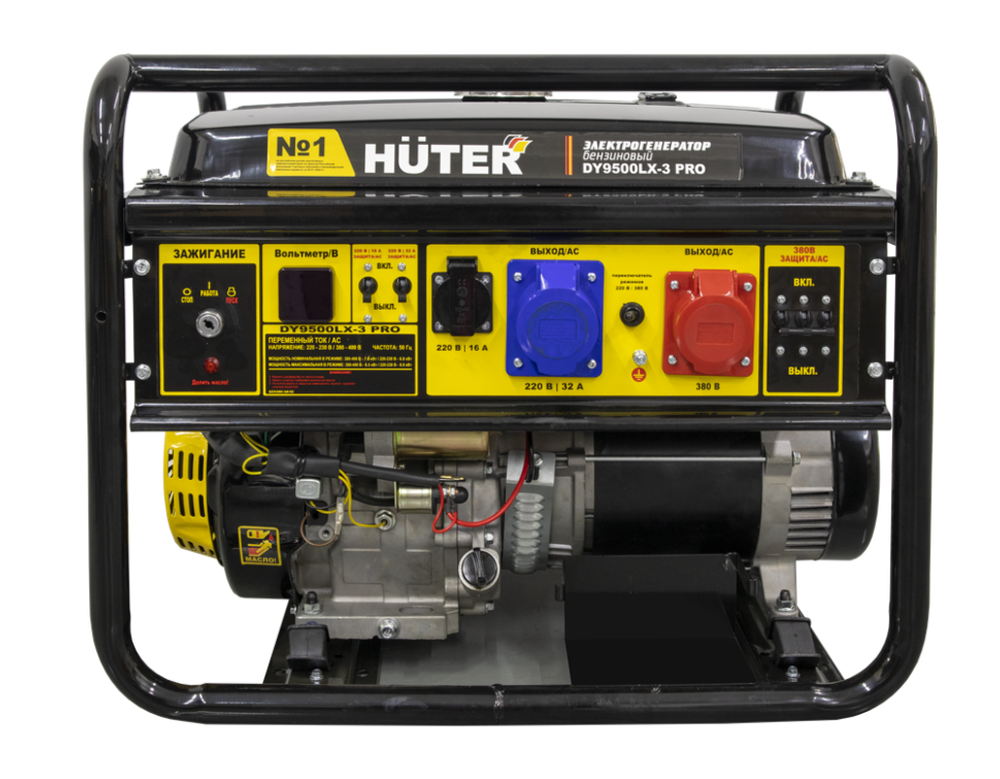 Электрогенератор Huter DY9500LX-3 PRO - [7,8 кВт / 380V] трехфазный