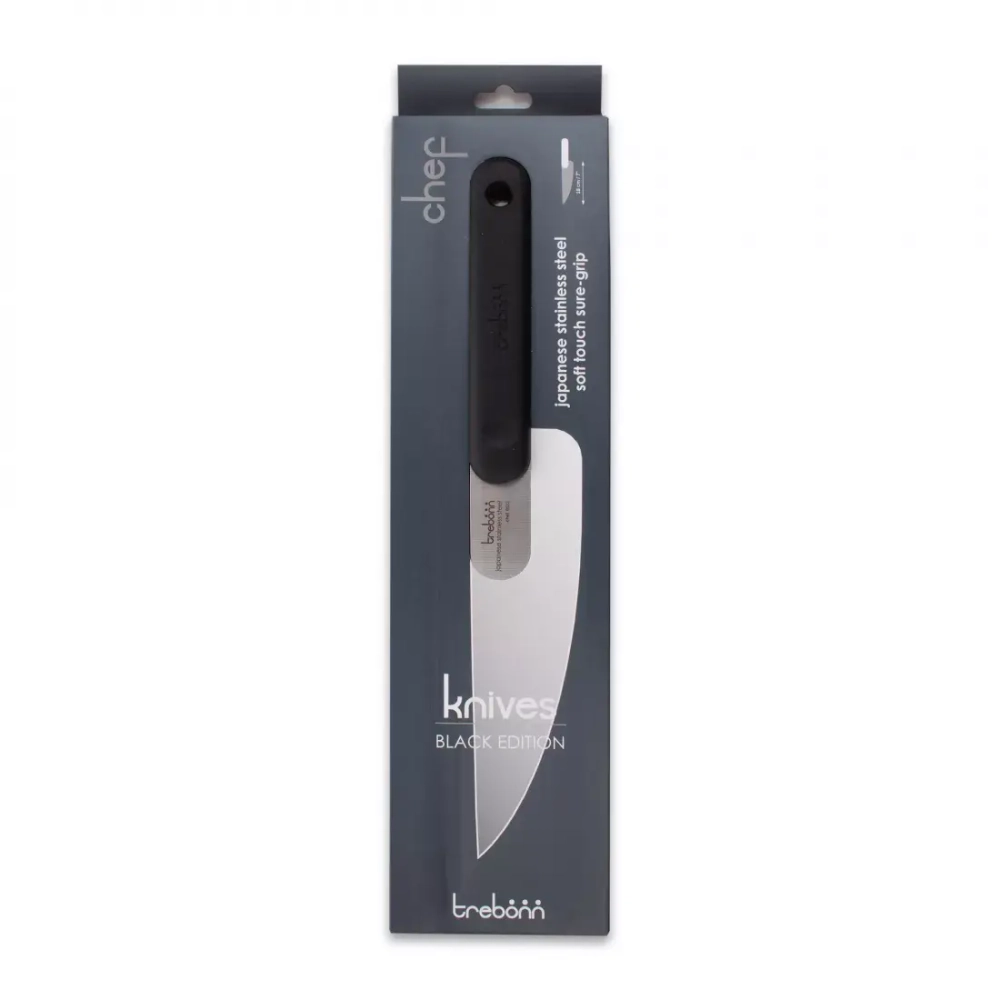 Нож кухонный поварской 18см Trebonn Chopping boards and Knives черный