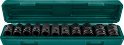 S03A4111S Набор головок ударных 1/2"DR, 10-24 мм, 11 предметов