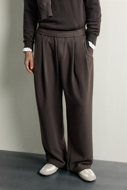 ZARA БРЮКИ COMFORT RELAXED FIT, КОРИЧНЕВЫЙ