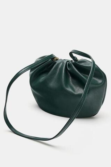 ZARA СУМКА С ПЛЕЧЕВЫМ РЕМНЕМ И ЦЕПОЧКОЙ, ЗЕЛЕНЫЙ