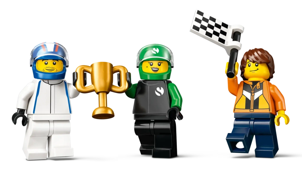 Конструктор LEGO City 60474 Сетка F1 с гоночными автомобилями CARB и Sauber