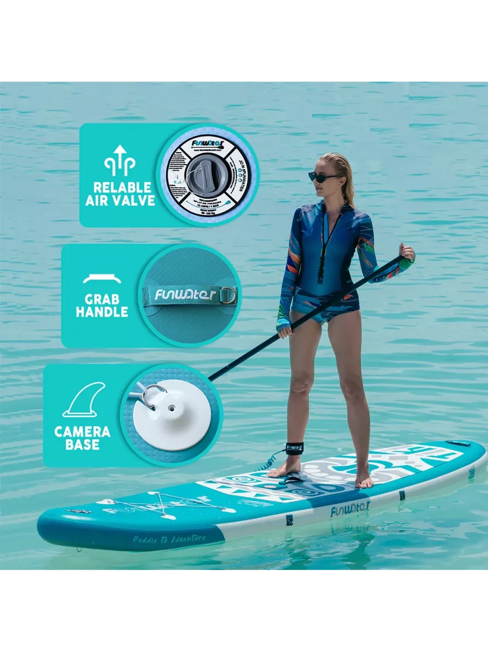 Сапборд надувной сап борд, sup board FunWаtеr Tiki 320 см