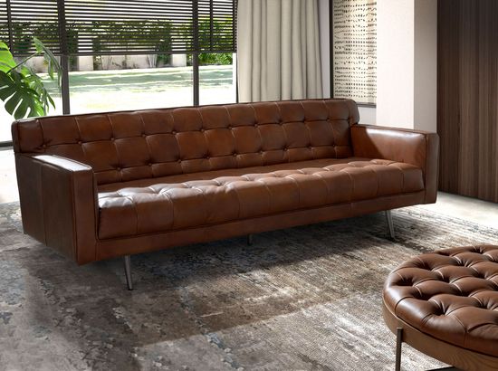 Диван 3-местный Chester Angel Cerda цвет темно-коричневый