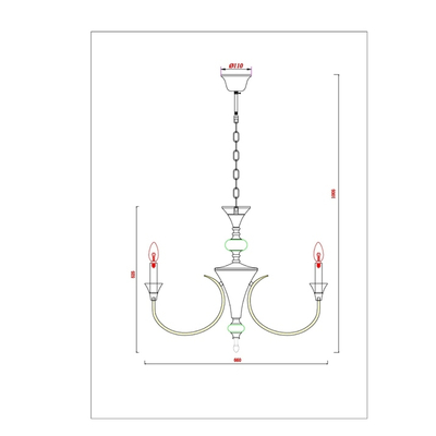 Подвесная люстра Arte Lamp COLLINETTA A4094LM-6WH, 6хE14