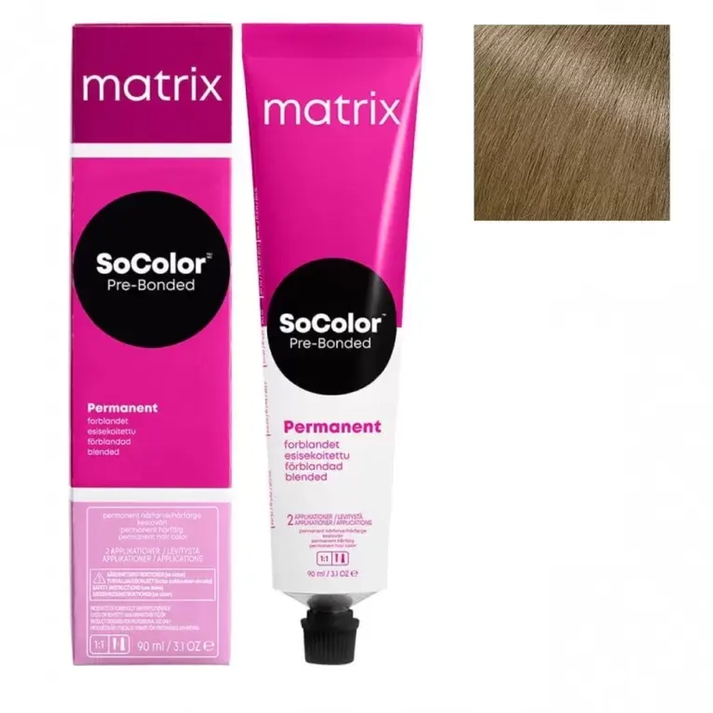 Matrix SoColor Pre-Bonded 8NA Светлый блонд натуральный пепельный Крем-краска для волос, 90мл