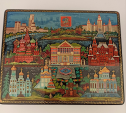 Шкатулка "Москва" (Ручная роспись Палех)
