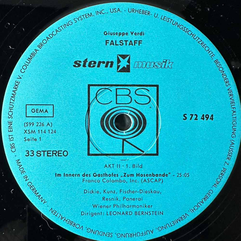 Верди - Фальстаф 3LP (Германия 1979г.)