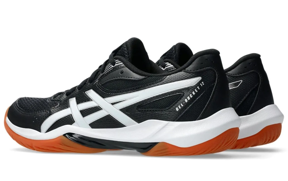 Женские кроссовки для бадминтона/сквоша Asics Gel-Rocket 12 - black/white