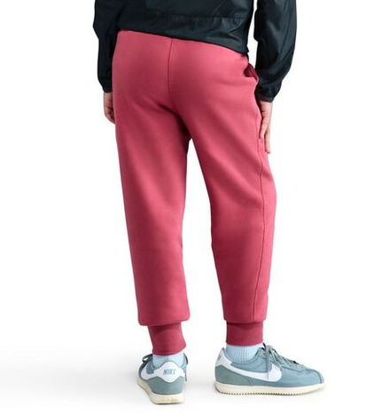Брюки для девочки Nike Kids Sportswear Club Fleece High-Waisted Fitted - sweet beet/white