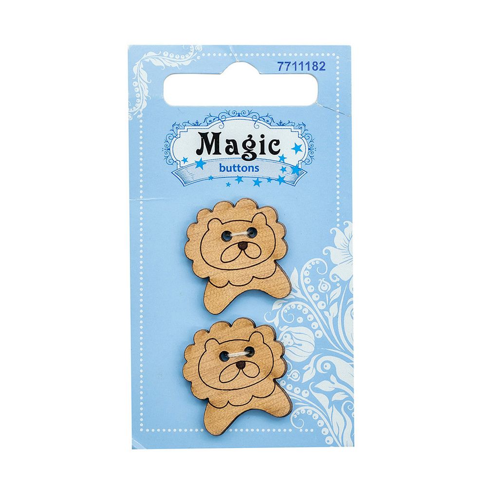 Украшения декоративные: пуговицы Лев, 2 шт, Magic Buttons LW779-V47