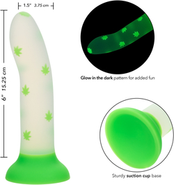 Светящийся фаллоимитатор Glow Stick Leaf