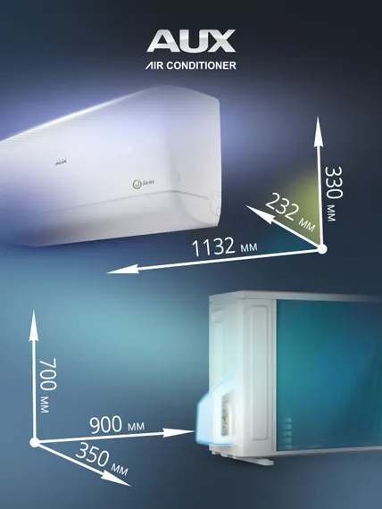 Настенная сплит-система AUX ASW-H24A4/JD-R2DI (v1) + AS-H24A4/JD-R2DI (v1), белый